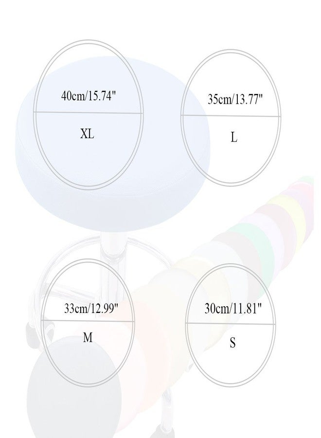 Levoberg غطاء كرسي بار دائري من الجلد الصناعي من ليفوبيرج، مزود بمطاط، مقاس 15.74 بوصة، بنقشة شبكية سوداء - Image 2